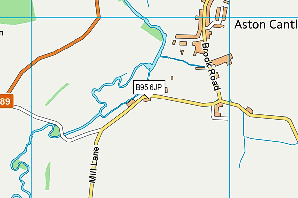 B95 6JP map - OS VectorMap District (Ordnance Survey)