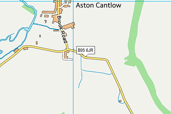 B95 6JR map - OS VectorMap District (Ordnance Survey)