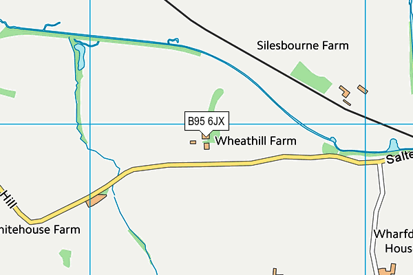 B95 6JX map - OS VectorMap District (Ordnance Survey)