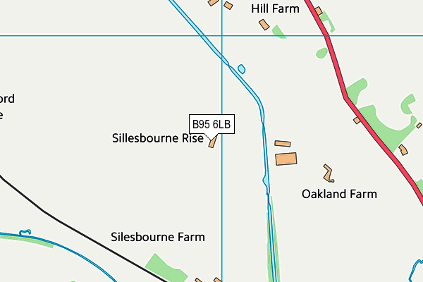 B95 6LB map - OS VectorMap District (Ordnance Survey)