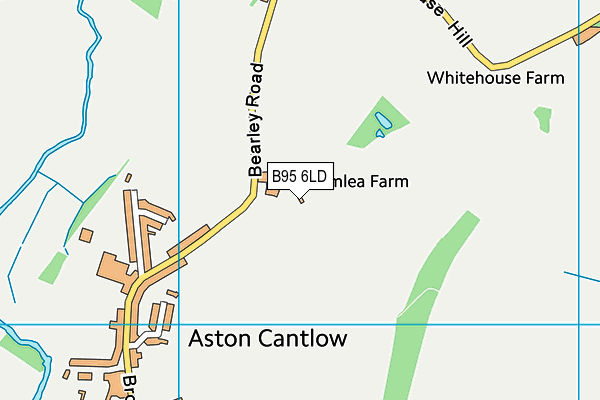 B95 6LD map - OS VectorMap District (Ordnance Survey)