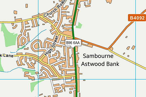 B96 6AA map - OS VectorMap District (Ordnance Survey)