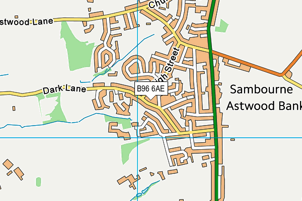 B96 6AE map - OS VectorMap District (Ordnance Survey)
