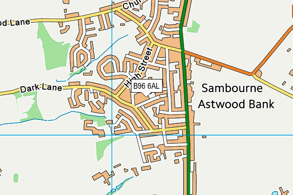 B96 6AL map - OS VectorMap District (Ordnance Survey)