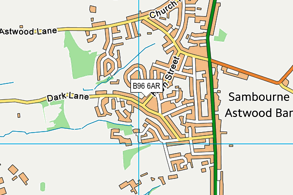 B96 6AR map - OS VectorMap District (Ordnance Survey)