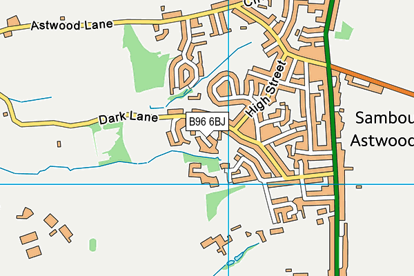B96 6BJ map - OS VectorMap District (Ordnance Survey)