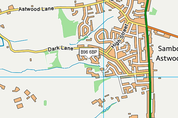 B96 6BP map - OS VectorMap District (Ordnance Survey)