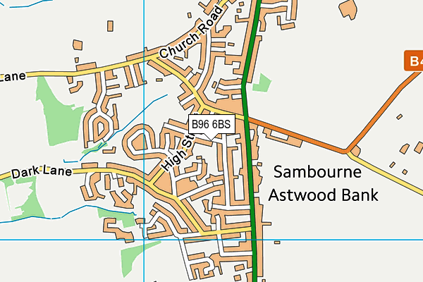 B96 6BS map - OS VectorMap District (Ordnance Survey)