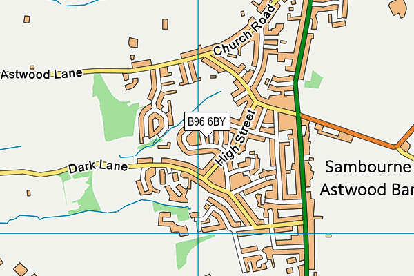 B96 6BY map - OS VectorMap District (Ordnance Survey)