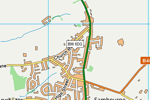 B96 6DG map - OS VectorMap District (Ordnance Survey)