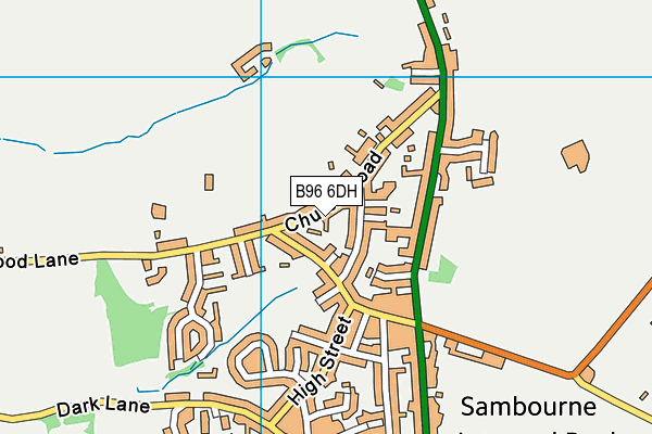 B96 6DH map - OS VectorMap District (Ordnance Survey)