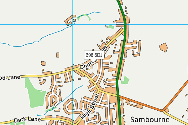 B96 6DJ map - OS VectorMap District (Ordnance Survey)