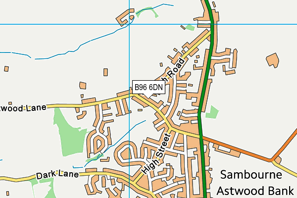 B96 6DN map - OS VectorMap District (Ordnance Survey)