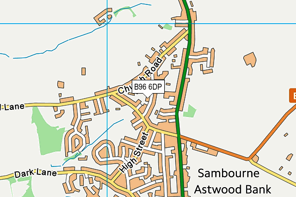 B96 6DP map - OS VectorMap District (Ordnance Survey)