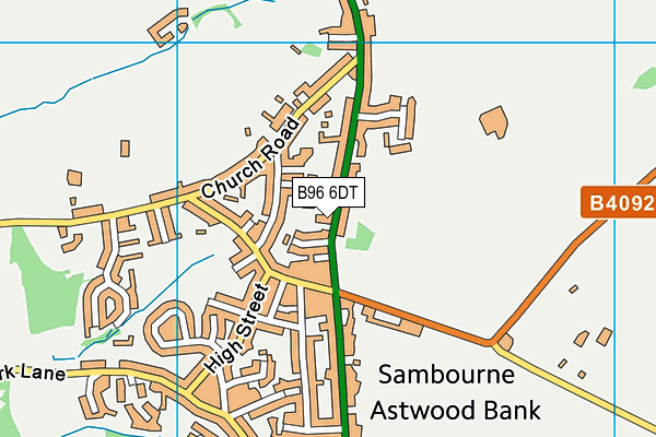 B96 6DT map - OS VectorMap District (Ordnance Survey)