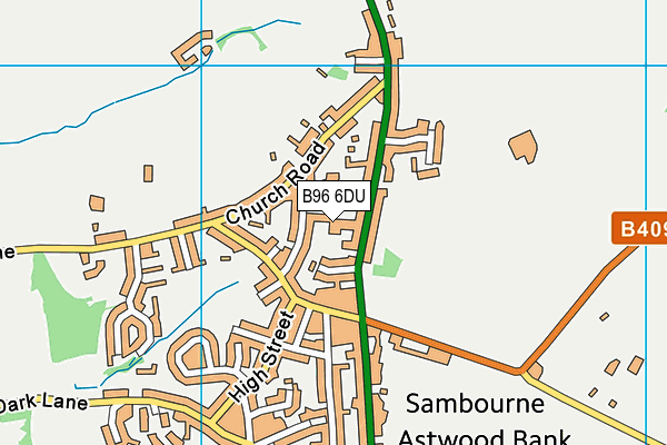 B96 6DU map - OS VectorMap District (Ordnance Survey)