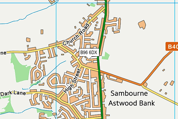 B96 6DX map - OS VectorMap District (Ordnance Survey)