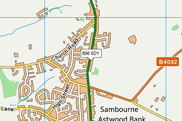 B96 6DY map - OS VectorMap District (Ordnance Survey)