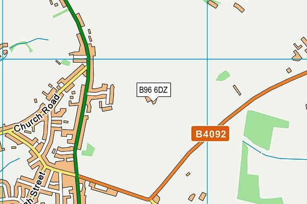 B96 6DZ map - OS VectorMap District (Ordnance Survey)