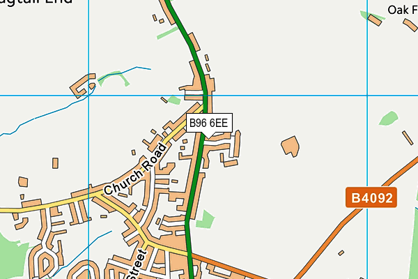 B96 6EE map - OS VectorMap District (Ordnance Survey)