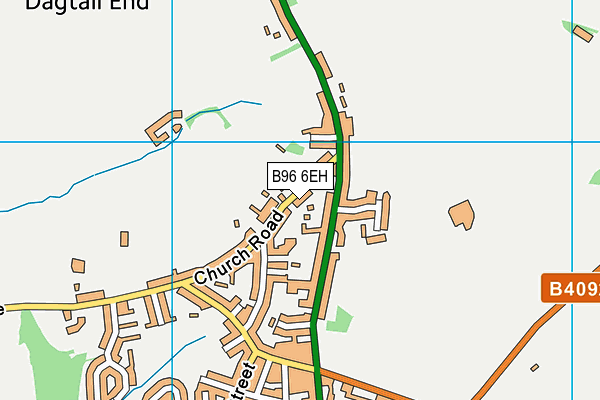 B96 6EH map - OS VectorMap District (Ordnance Survey)