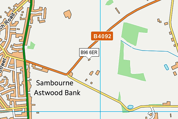 B96 6ER map - OS VectorMap District (Ordnance Survey)