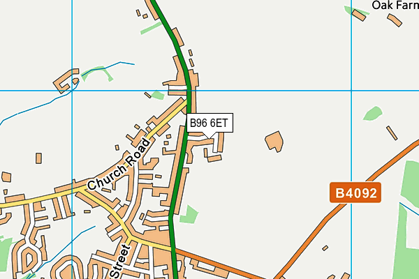 B96 6ET map - OS VectorMap District (Ordnance Survey)