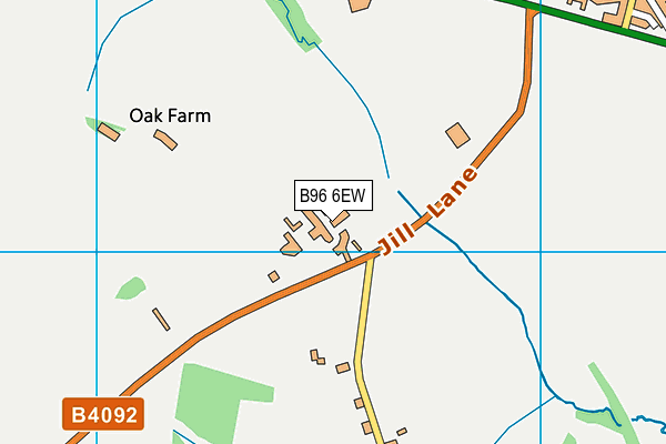 B96 6EW map - OS VectorMap District (Ordnance Survey)