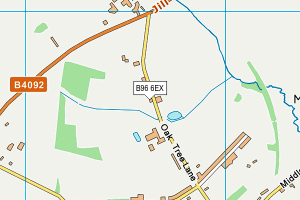 B96 6EX map - OS VectorMap District (Ordnance Survey)