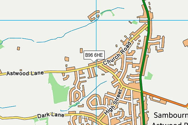 B96 6HE map - OS VectorMap District (Ordnance Survey)