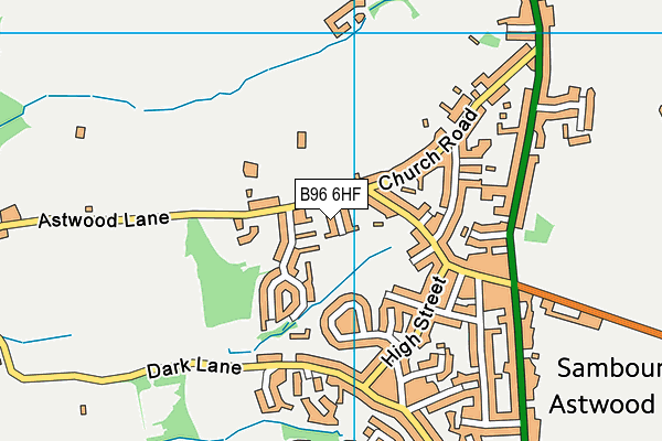 B96 6HF map - OS VectorMap District (Ordnance Survey)