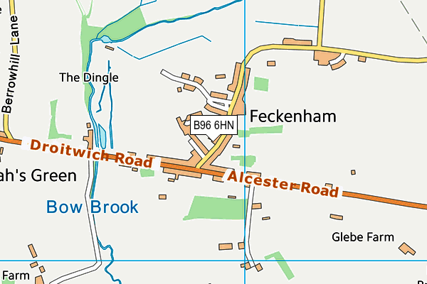 B96 6HN map - OS VectorMap District (Ordnance Survey)