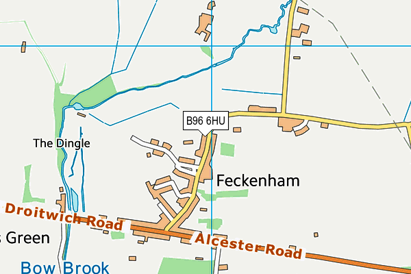 B96 6HU map - OS VectorMap District (Ordnance Survey)