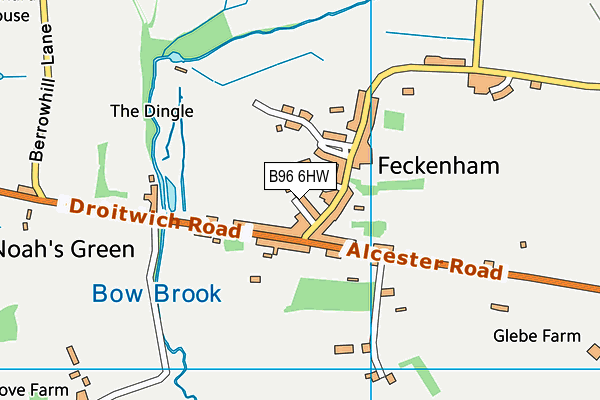 B96 6HW map - OS VectorMap District (Ordnance Survey)