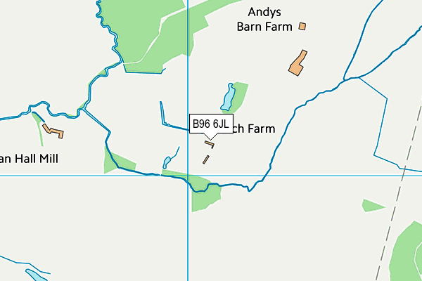 B96 6JL map - OS VectorMap District (Ordnance Survey)