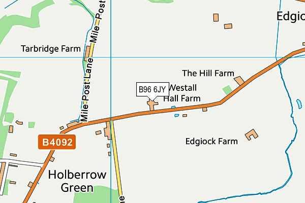 B96 6JY map - OS VectorMap District (Ordnance Survey)