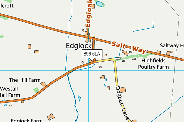 B96 6LA map - OS VectorMap District (Ordnance Survey)