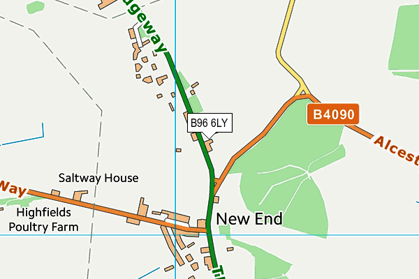 B96 6LY map - OS VectorMap District (Ordnance Survey)