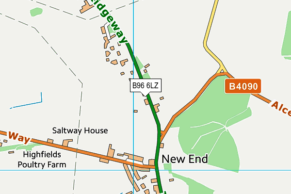 B96 6LZ map - OS VectorMap District (Ordnance Survey)