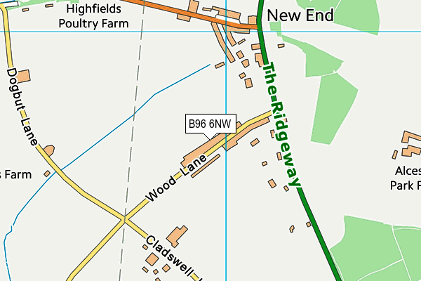 B96 6NW map - OS VectorMap District (Ordnance Survey)