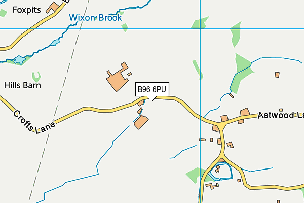 B96 6PU map - OS VectorMap District (Ordnance Survey)