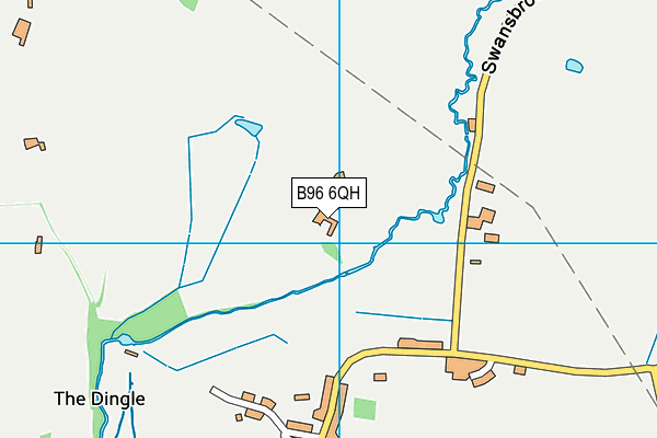 B96 6QH map - OS VectorMap District (Ordnance Survey)