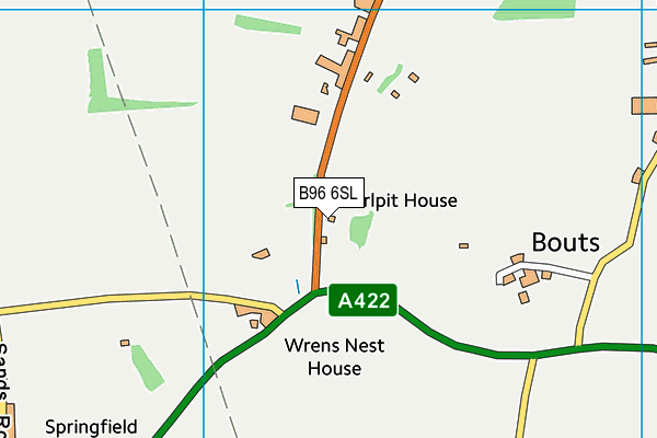 B96 6SL map - OS VectorMap District (Ordnance Survey)