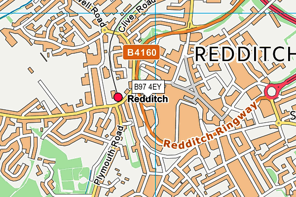 B97 4EY map - OS VectorMap District (Ordnance Survey)