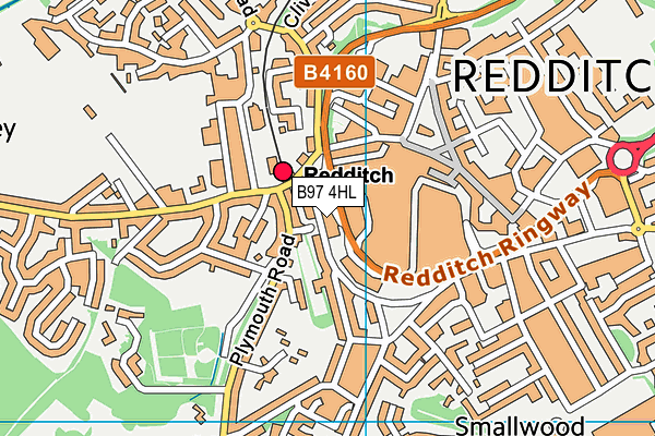 B97 4HL map - OS VectorMap District (Ordnance Survey)