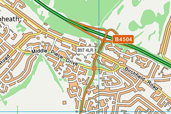 B97 4LR map - OS VectorMap District (Ordnance Survey)