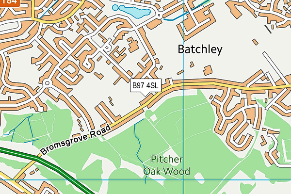 B97 4SL map - OS VectorMap District (Ordnance Survey)