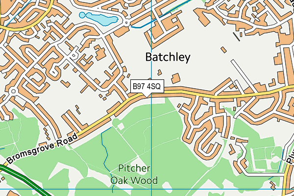 B97 4SQ map - OS VectorMap District (Ordnance Survey)