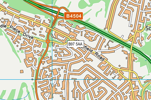 B97 5AA map - OS VectorMap District (Ordnance Survey)