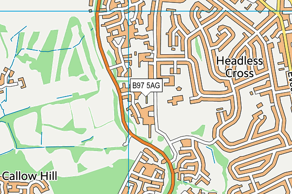 B97 5AG map - OS VectorMap District (Ordnance Survey)